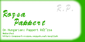 rozsa pappert business card